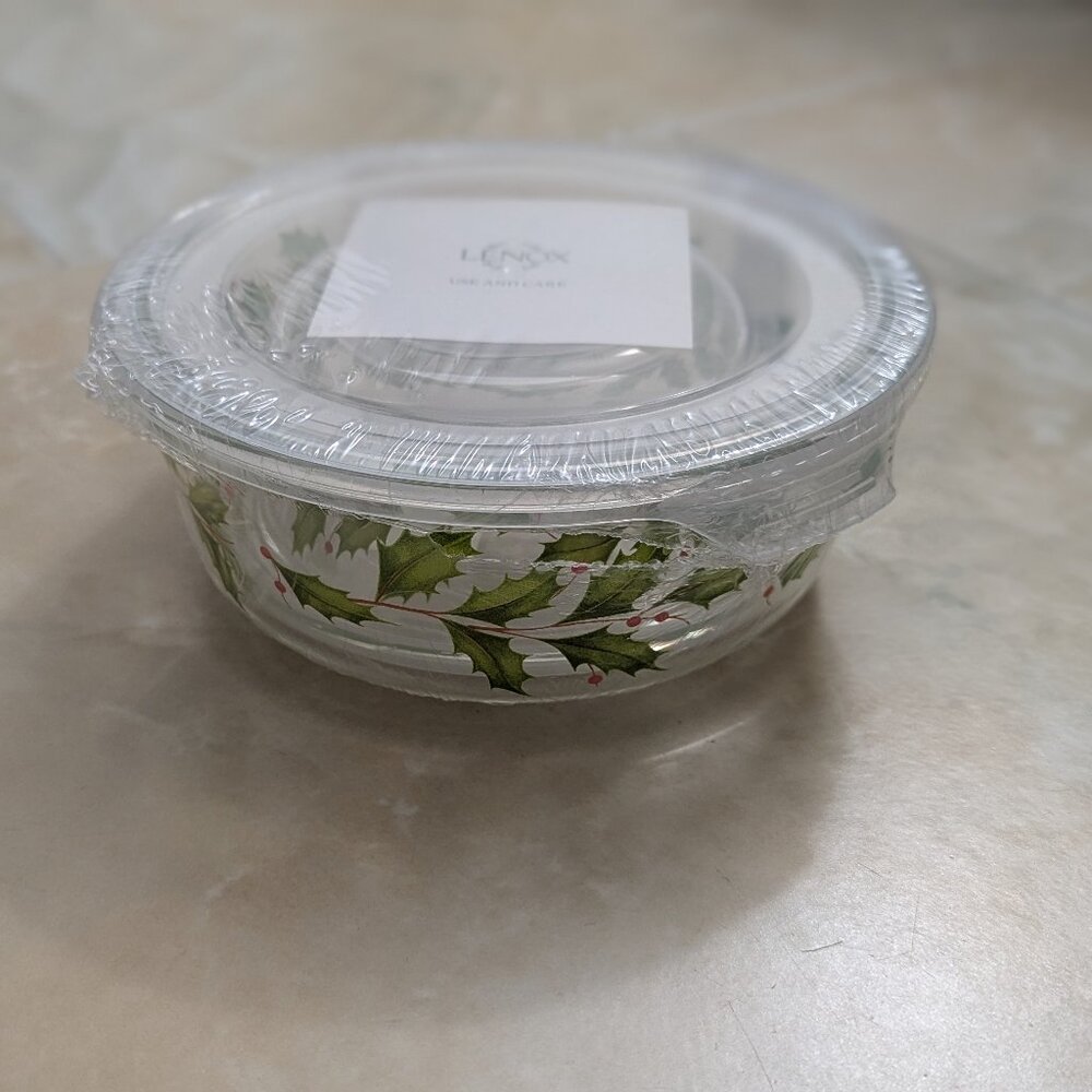 Lenox 2 Piece Holiday Glass Container Set
